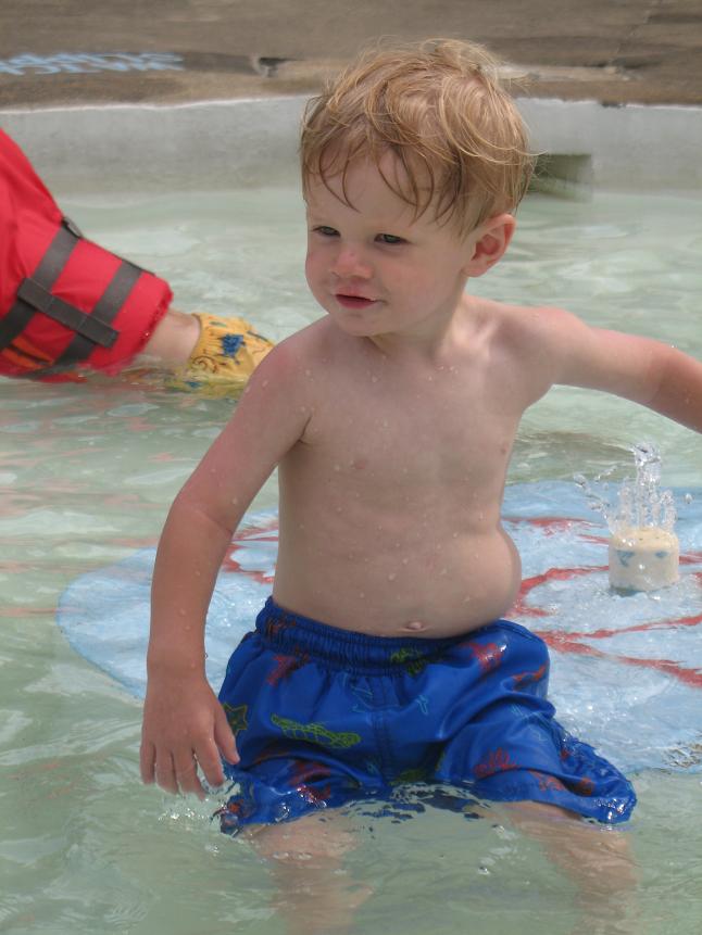 Adam in the baby pool!