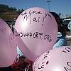 balloons we released in memory of Amaiya with the Cherubs website address