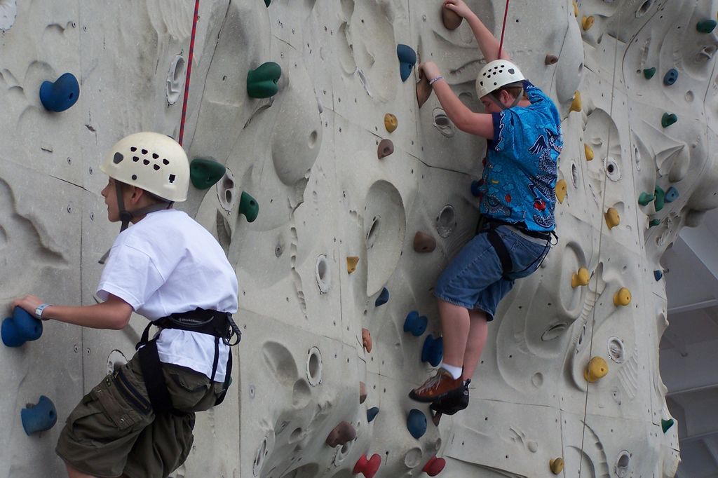 Log & Shane rock climbing!